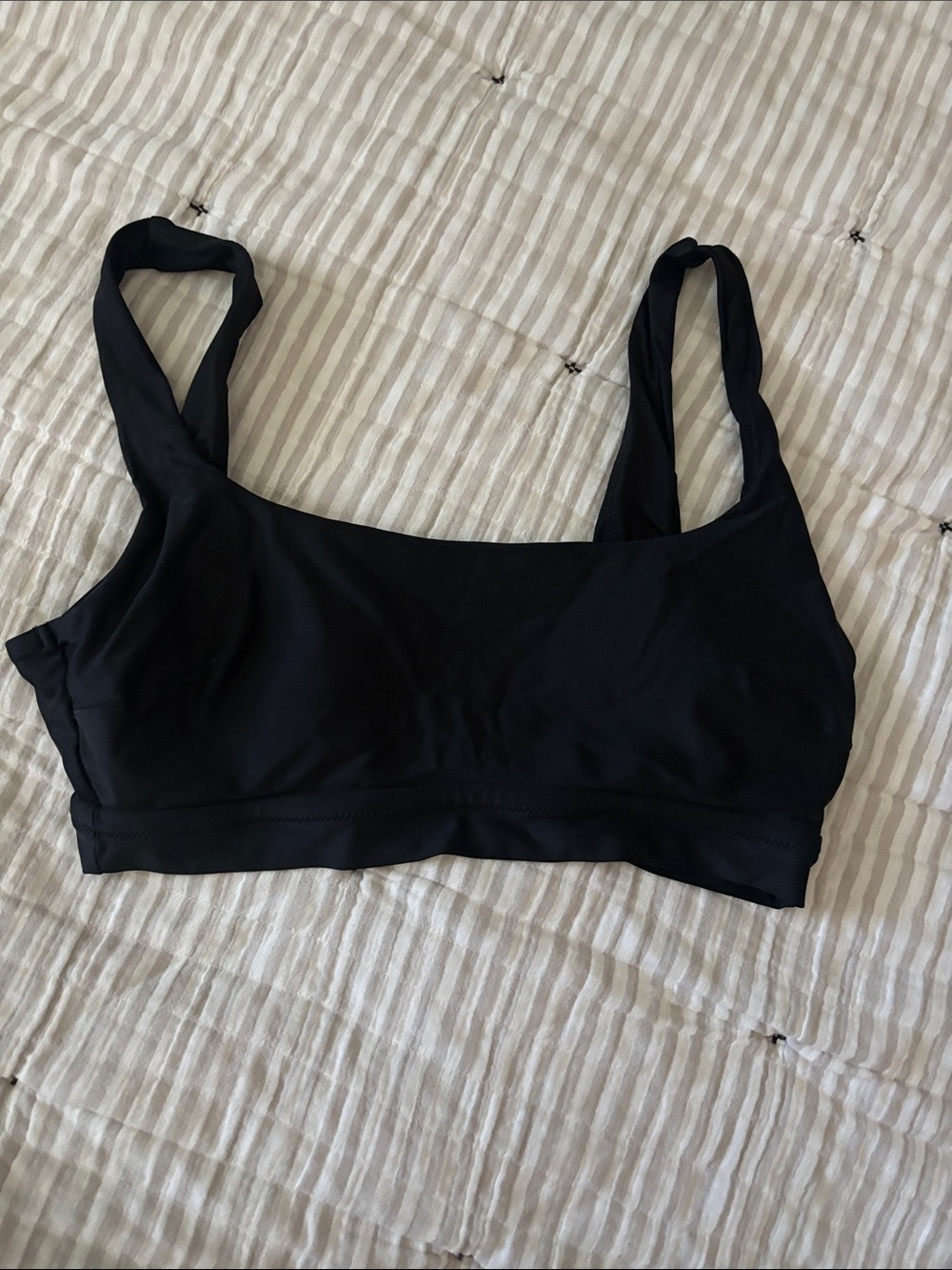 aerie Black Scoop Bikini Top